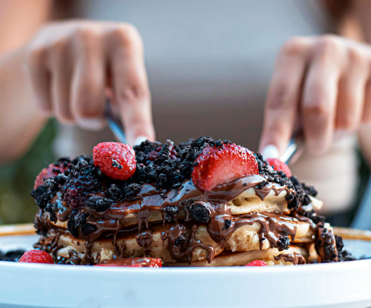 Dianthus Fruit Forest Pancakes Fruit forest pancakes with Oreos and chocolate