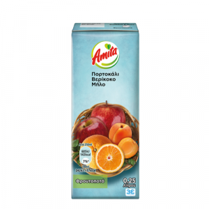 AMITA ΠΟΡΤΟΚΑΛΙ, ΜΗΛΟ & ΒΕΡΥΚΟΚΟ 250ml